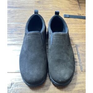 Lands End All-Weather Suede Slip-On Moc Shoes Woman's Size 9M Support